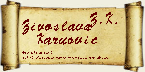 Živoslava Karuović vizit kartica